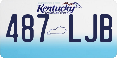 KY license plate 487LJB