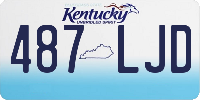 KY license plate 487LJD