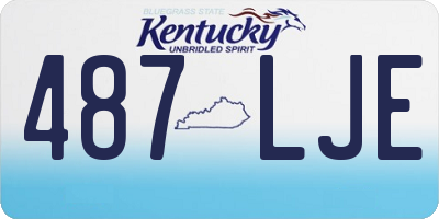 KY license plate 487LJE