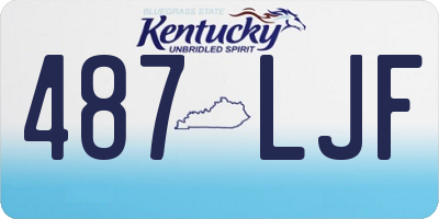 KY license plate 487LJF