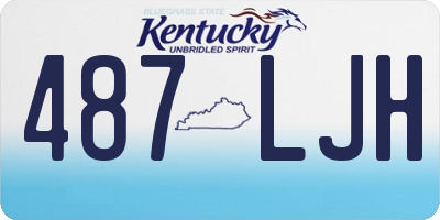 KY license plate 487LJH
