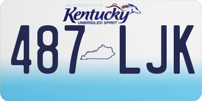 KY license plate 487LJK