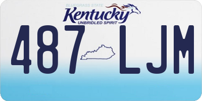 KY license plate 487LJM