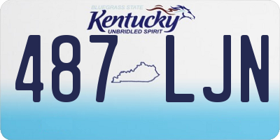 KY license plate 487LJN