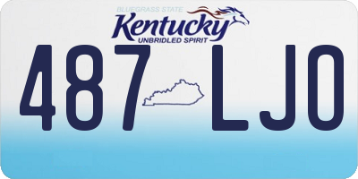 KY license plate 487LJO