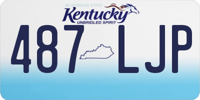 KY license plate 487LJP