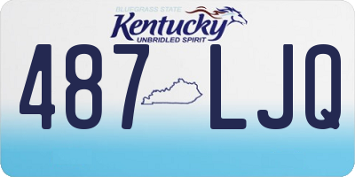 KY license plate 487LJQ