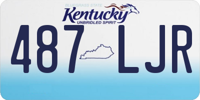 KY license plate 487LJR