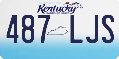 KY license plate 487LJS