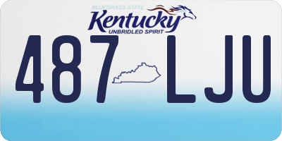 KY license plate 487LJU