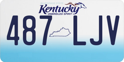 KY license plate 487LJV