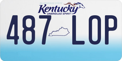 KY license plate 487LOP