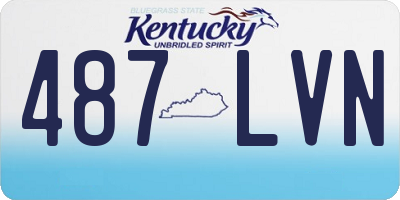 KY license plate 487LVN