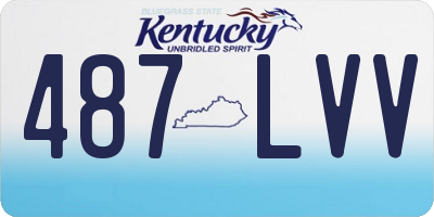 KY license plate 487LVV