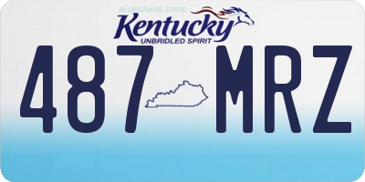 KY license plate 487MRZ