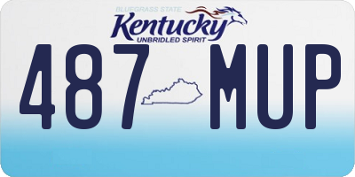 KY license plate 487MUP