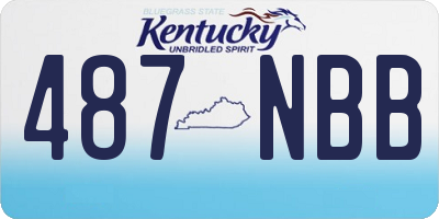 KY license plate 487NBB