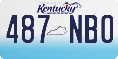 KY license plate 487NBO