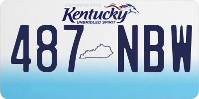 KY license plate 487NBW