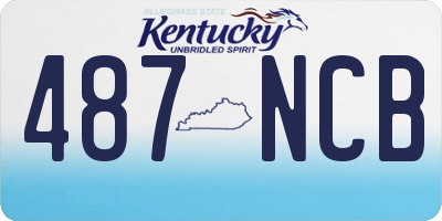 KY license plate 487NCB