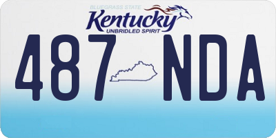 KY license plate 487NDA