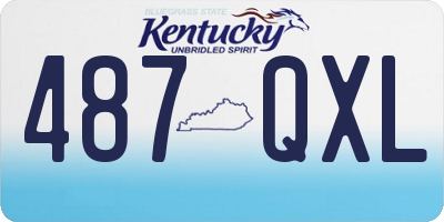 KY license plate 487QXL