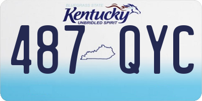 KY license plate 487QYC