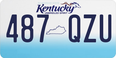 KY license plate 487QZU