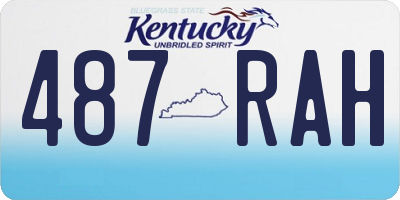KY license plate 487RAH