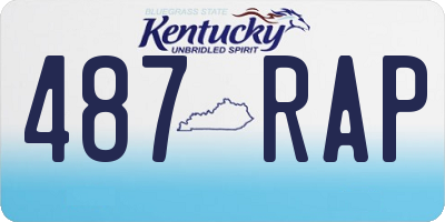 KY license plate 487RAP
