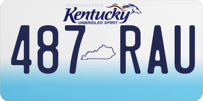 KY license plate 487RAU