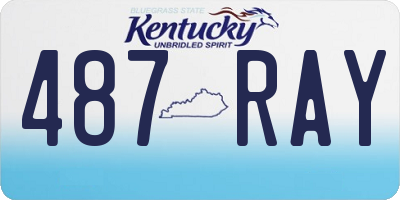 KY license plate 487RAY