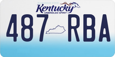 KY license plate 487RBA