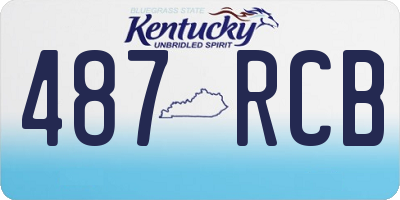 KY license plate 487RCB