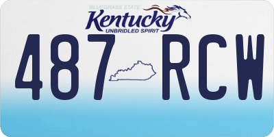 KY license plate 487RCW
