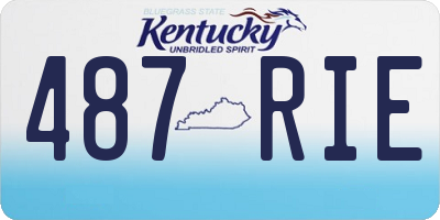 KY license plate 487RIE