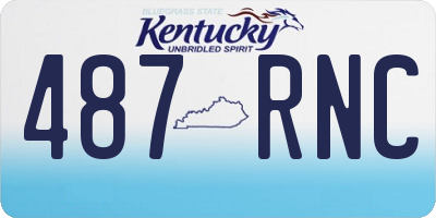 KY license plate 487RNC