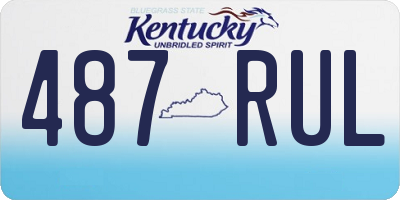 KY license plate 487RUL