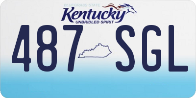 KY license plate 487SGL