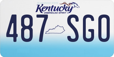 KY license plate 487SGO