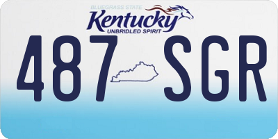 KY license plate 487SGR