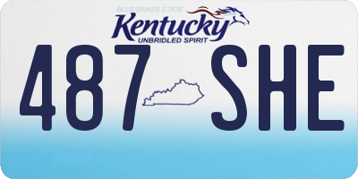 KY license plate 487SHE