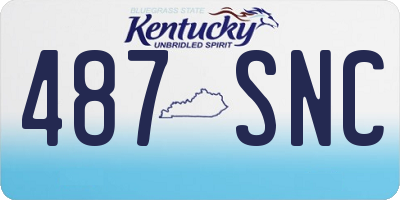 KY license plate 487SNC