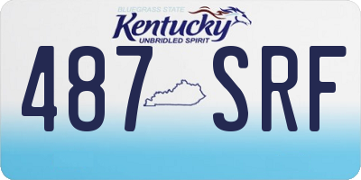 KY license plate 487SRF