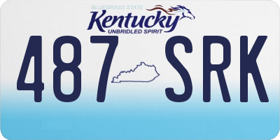 KY license plate 487SRK