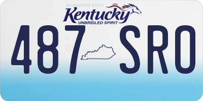 KY license plate 487SRO