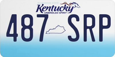 KY license plate 487SRP