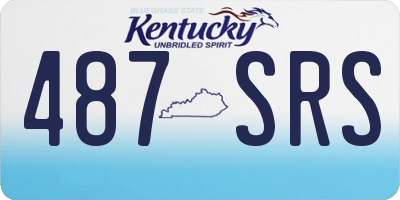 KY license plate 487SRS