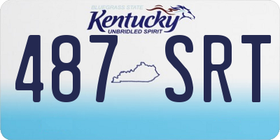 KY license plate 487SRT