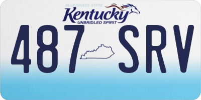 KY license plate 487SRV